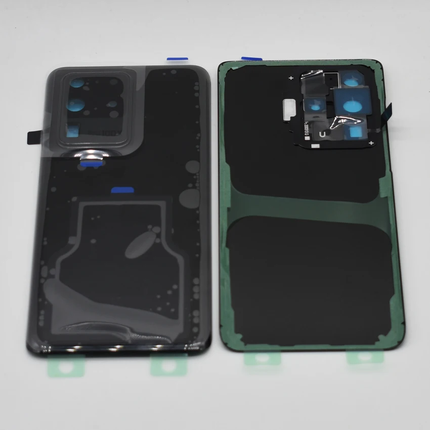 Высококачественное заднее стекло для Samsung Galaxy S20 Ultra G988 G988B, Крышка батарейного отсека, задняя крышка с водонепроницаемым логотипом