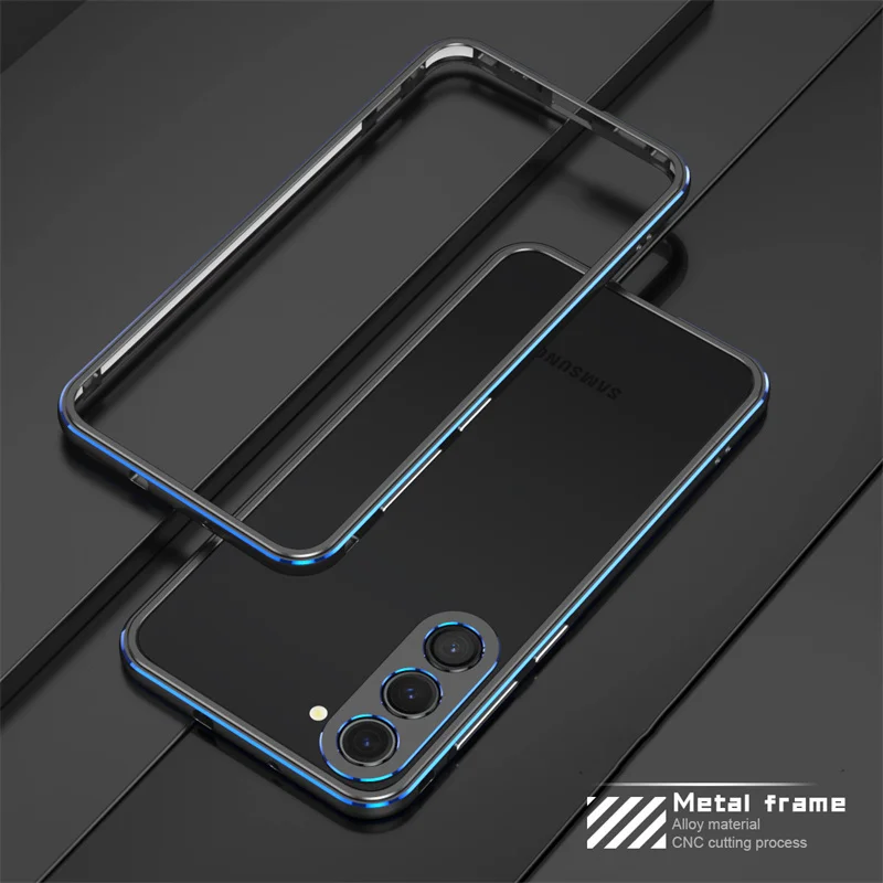 Aluminum Metal Bumper Frame Slim Phone Case with Camera Protector