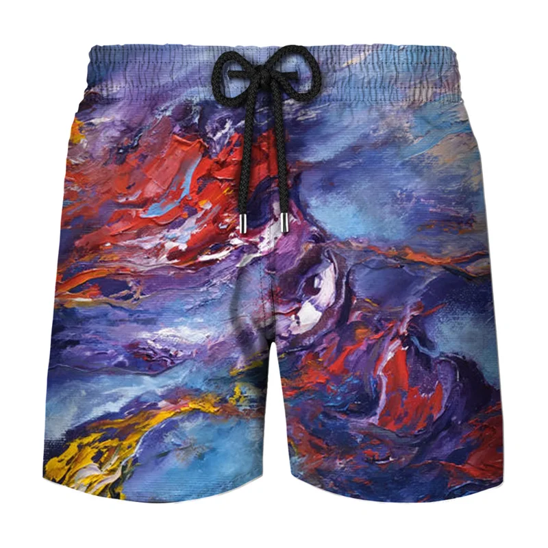 

Funny Painting Graffiti Board Shorts Pants Men Beach Shorts Summer Hawaii Vacation Swimsuit 2023 New Swim Trunks Cool Ice Shorts