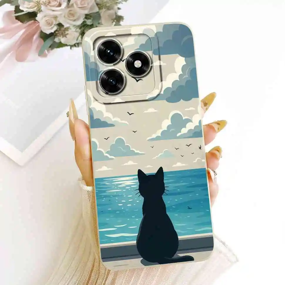 Cute Rabbit Cartoon Silicone Phone Case, Soft Protective Cover
