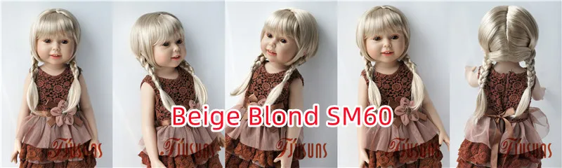 Jusuns BJD Wigs JD676 9-10inch 10-11inch 11-12inch Double Ponytail Braid Synthetic Mohair Doll Hair Fashion Doll Accessories