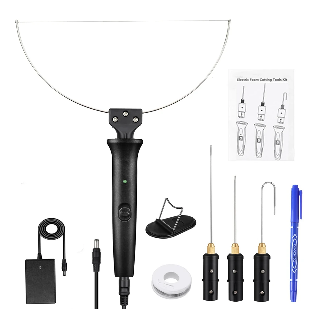 

18W Foam Plastic Cutting Machine 9-Piece 4-In-1 Electric Hand-Held Engraving Machine for Foam Carving Art Model-US Plug