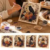 Halloween Pearl Art DIY Kit Cute Ghost Pumpkin Diamond Painting Pearl Bead Embroidery Handmade Gift Room Decor Craft 2