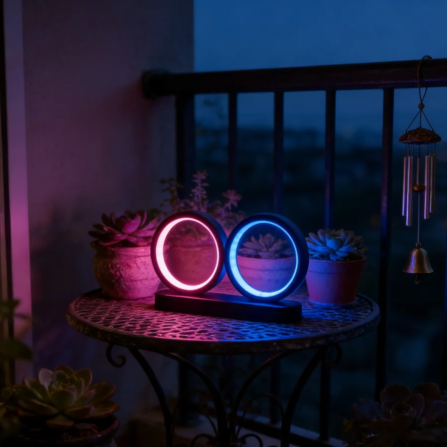 1PC 예술적 소용돌이 LED 책상 램프, 3000K 따뜻한 빛의 주변 조명, 거실, 침실, 가정 장 장식 테이블 램프
