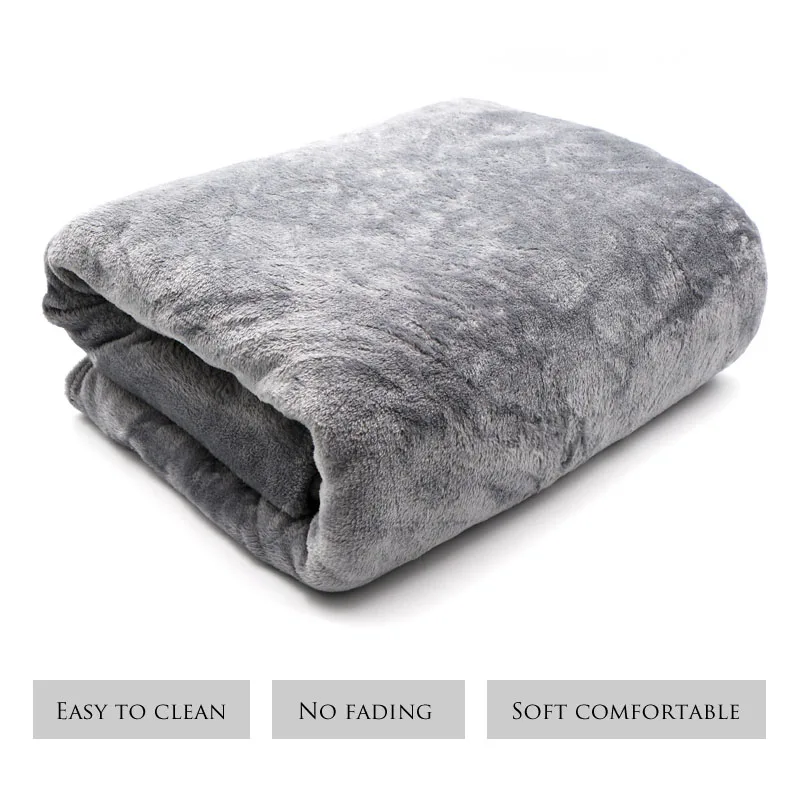 Zachte warme koraal fleece flanellen dekens voor bedden effen kleur bankhoes sprei winter plaids dekens_voghion.com