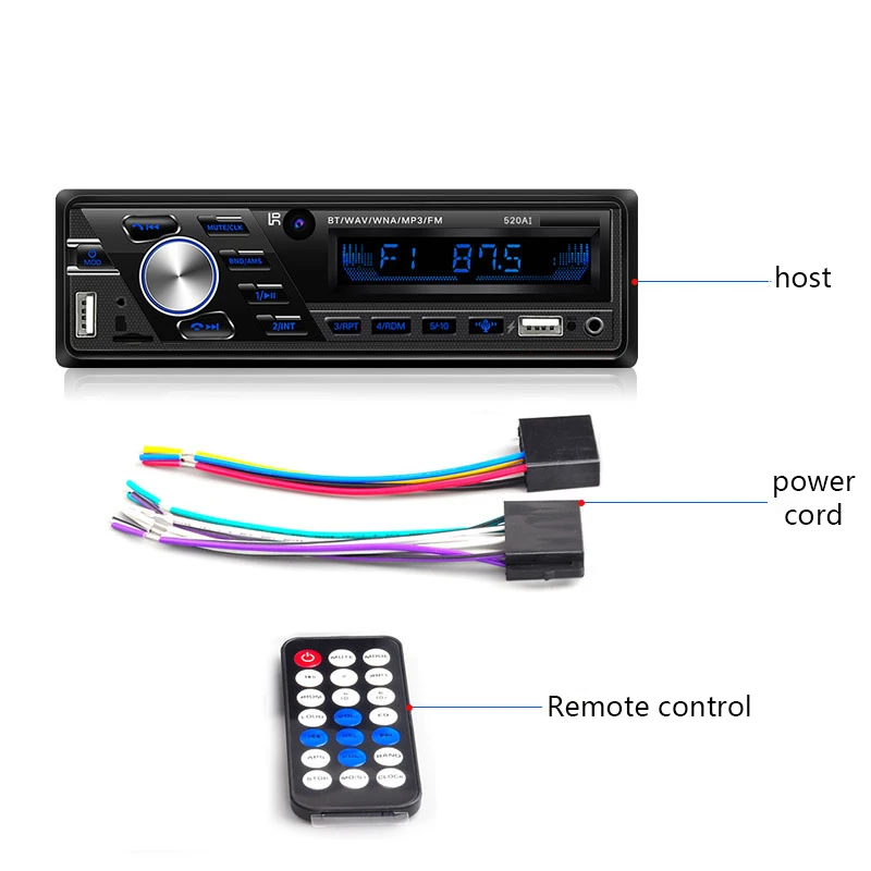 Auto radio 12V/24V Car/truck Radio Bluetooth 1din Car Stereo Player Phone  AUX ISO Interface MP3 FM/USB/Radio Remote Control|Car Radios| - AliExpress