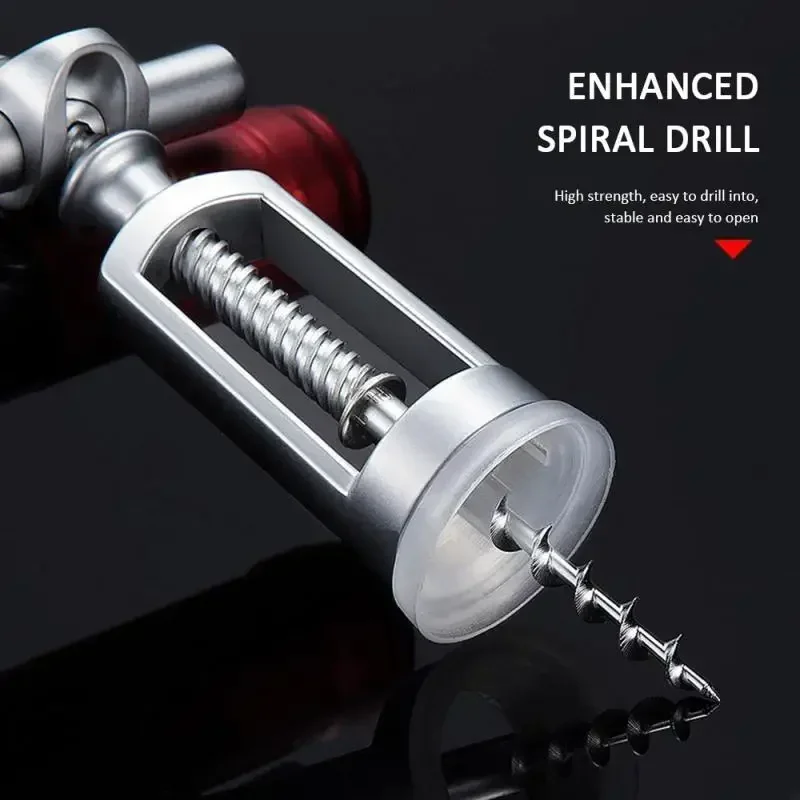 Portable Metal Red Wine Opener Zinc Alloy Corkscrew Cork Puller Remover Champagne Opener Wine Kitchen Tools