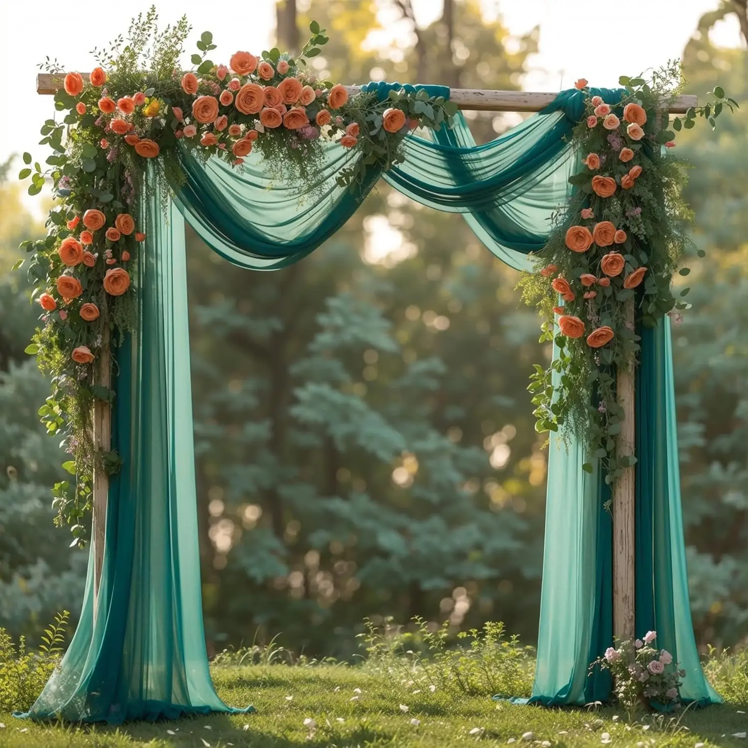 Chiffon Fabric Curtain 6/8/10M Sage Green for Wedding Arch Draping Party Ceremony