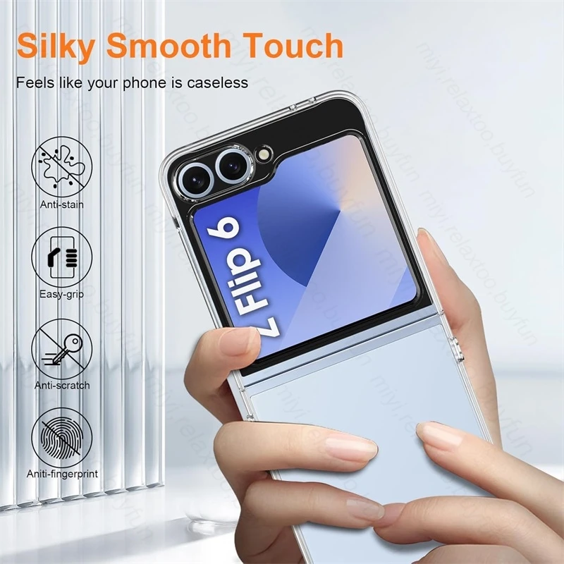 Ultra-thin Transparent Shockproof Armor Case for Samsung Galaxy Z Flip - Hard PC Shell