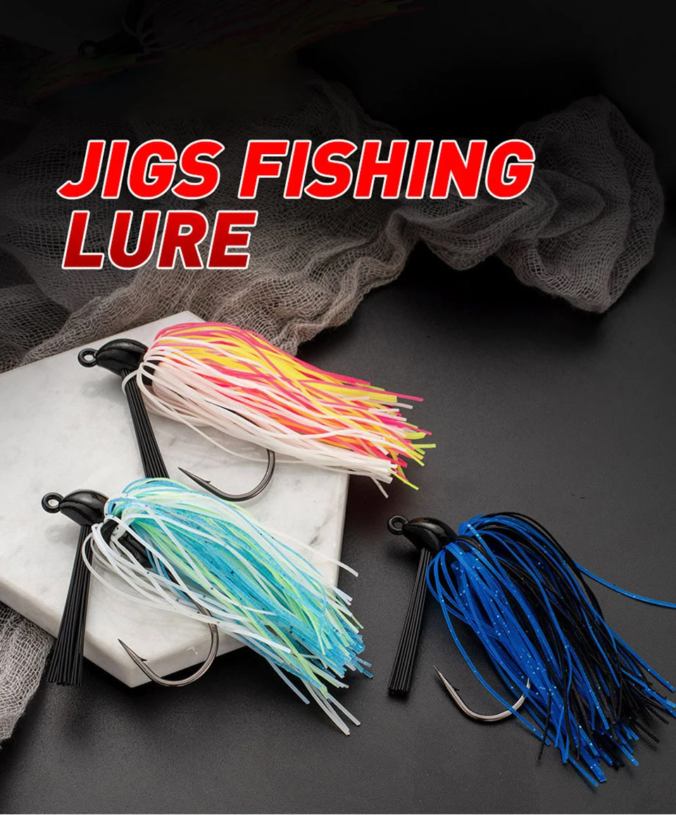 Description Picture 2 of item7g/10g/14g Jig Hook Bait Spinner Baits Weedless Chatterbait Fishing Lure Buzzbait Wobbler for Bass Pike Walleye Fish Swimbaits