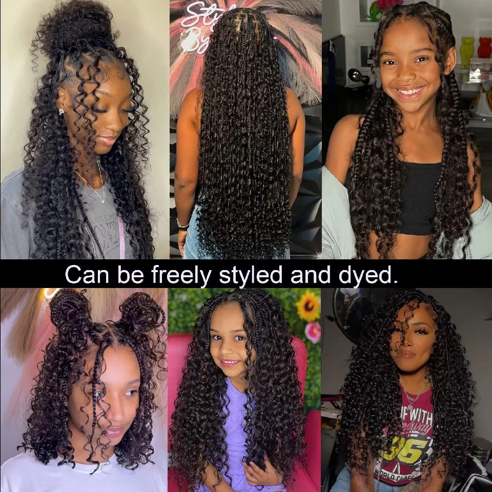 12A 100% Human Braiding Hair for Boho Braids Burmese Curly Spiral Curly Ends Bulk Bohemian Knotless Bundles No Weft Extensions 6