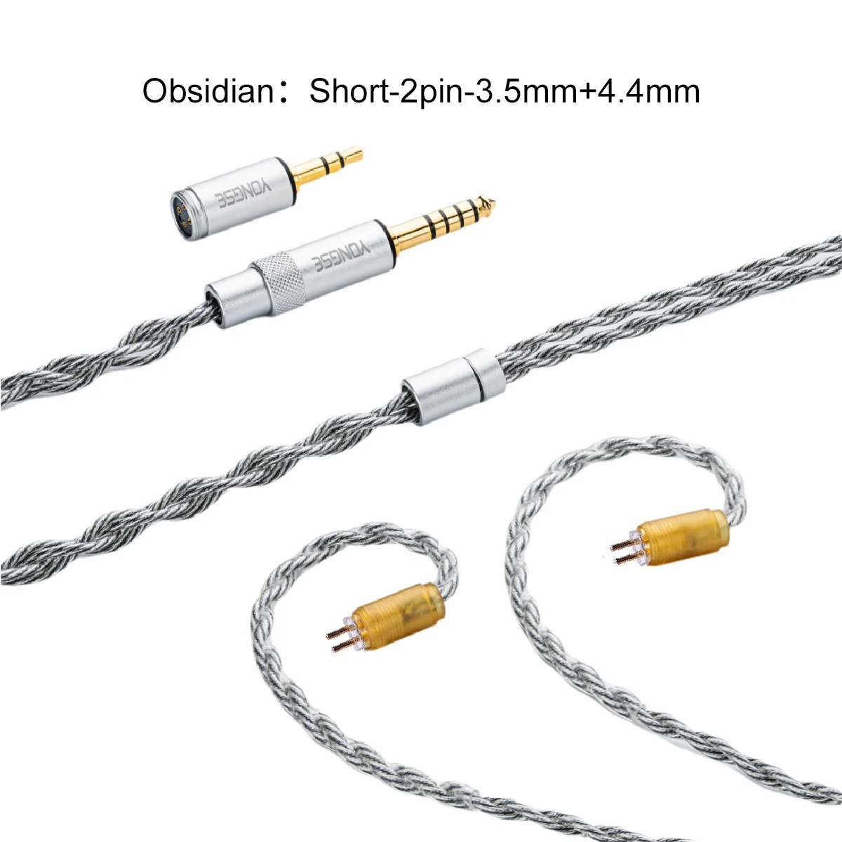 Yongse Obsidian Silver-plated Single Crystal Copper Earphones