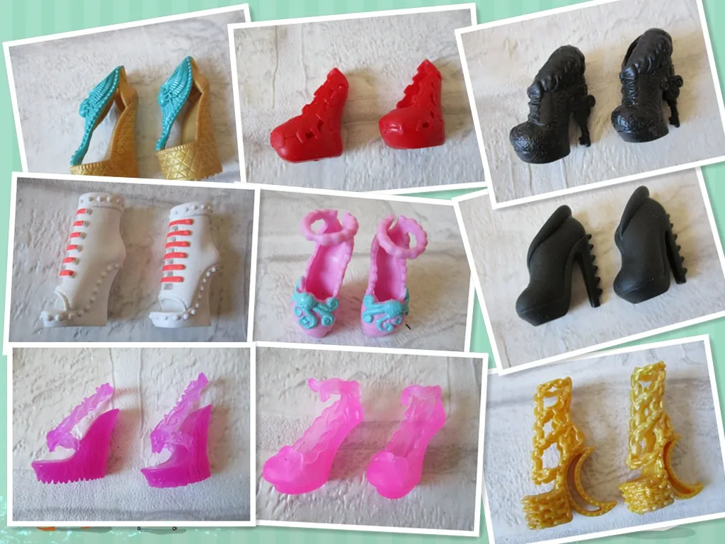 Shoes Bandage Bow High Heel Sandals Cute Heels Colorful For Monster School Toy Fashion |