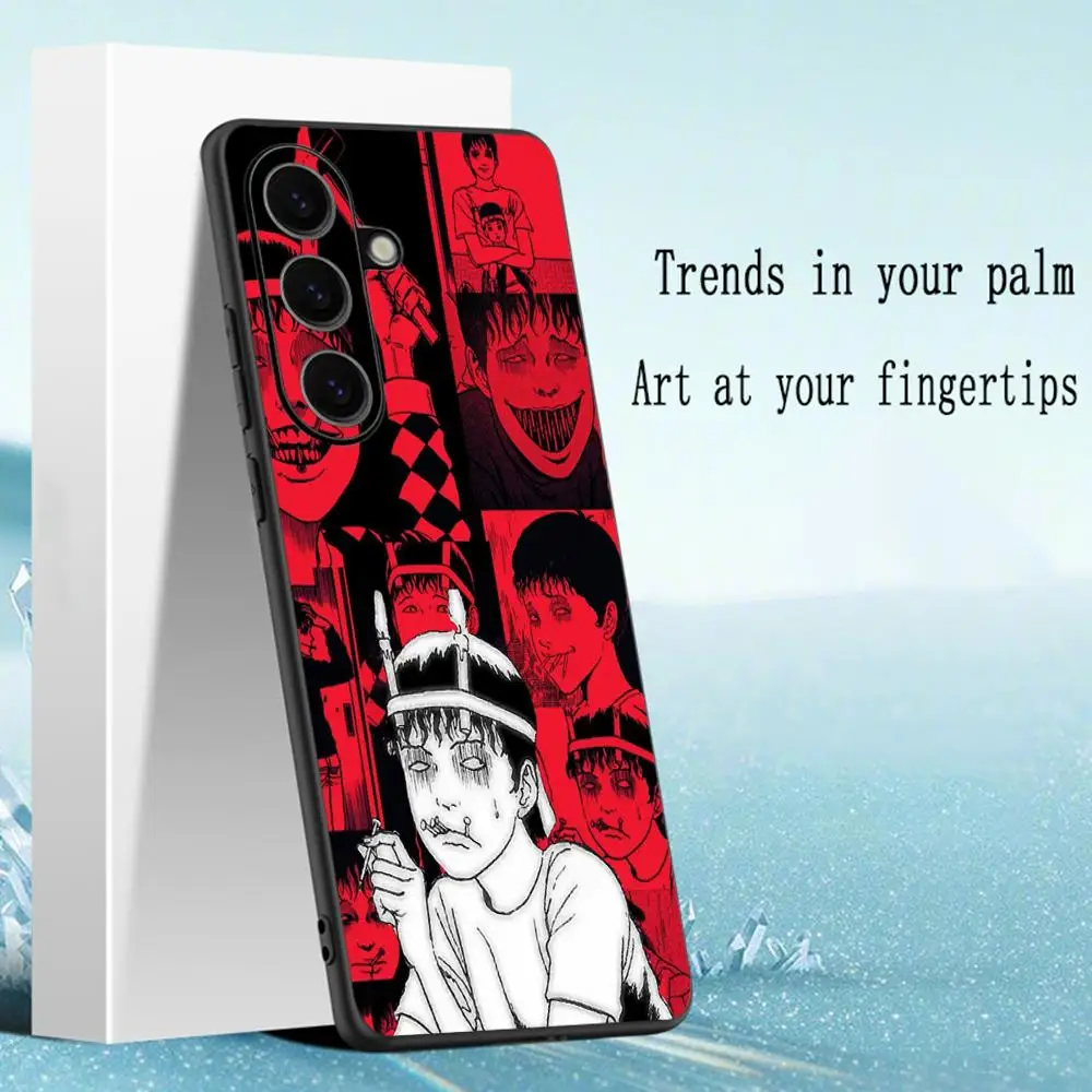 Tomie Junji Inspired Urban Horror Art Soft Black Phone Case