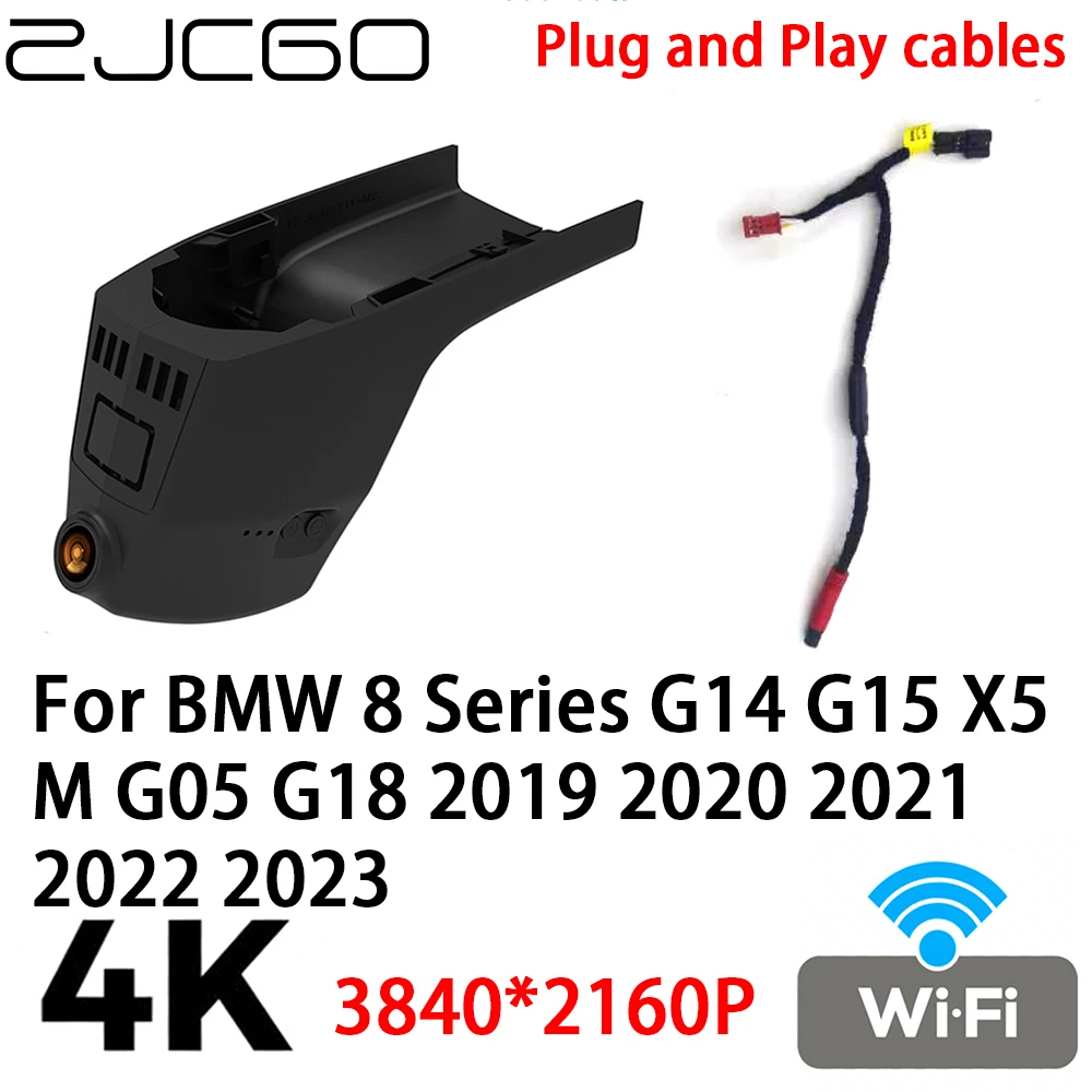 

ZJCGO 4K 2160P Car DVR Dash Cam Video Recorder Plug and Play for BMW 8 Series G14 G15 X5 M G05 G18 2019 2020 2021 2022 2023