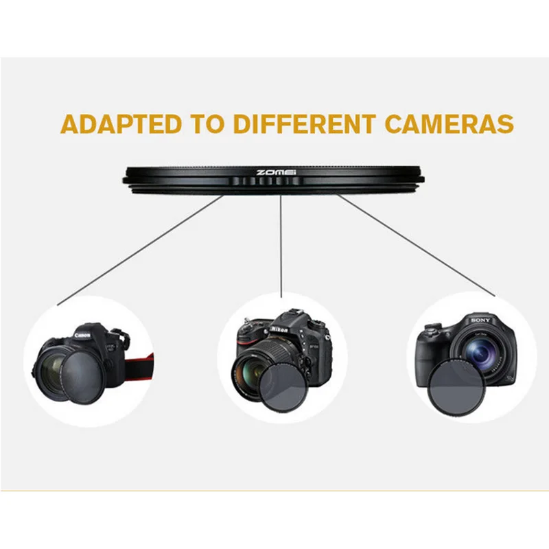 Zomei 원형 편광 필터 카메라 렌즈 필터, DSLR 캐논 니콘 프로 광학 카메라 필터, CPL 58mm, 62mm, 72mm, 77mm