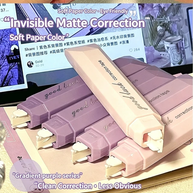 5PCS correction tape with INS gradient correction tape, large capacity smooth and continuous correction tape for students 1