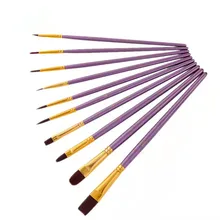 

10 Pearlescent Blue Pen Nylon Hair Oil Painting Watercolor Brush Art Brush Set acrylic brush painting supplies art supplies art