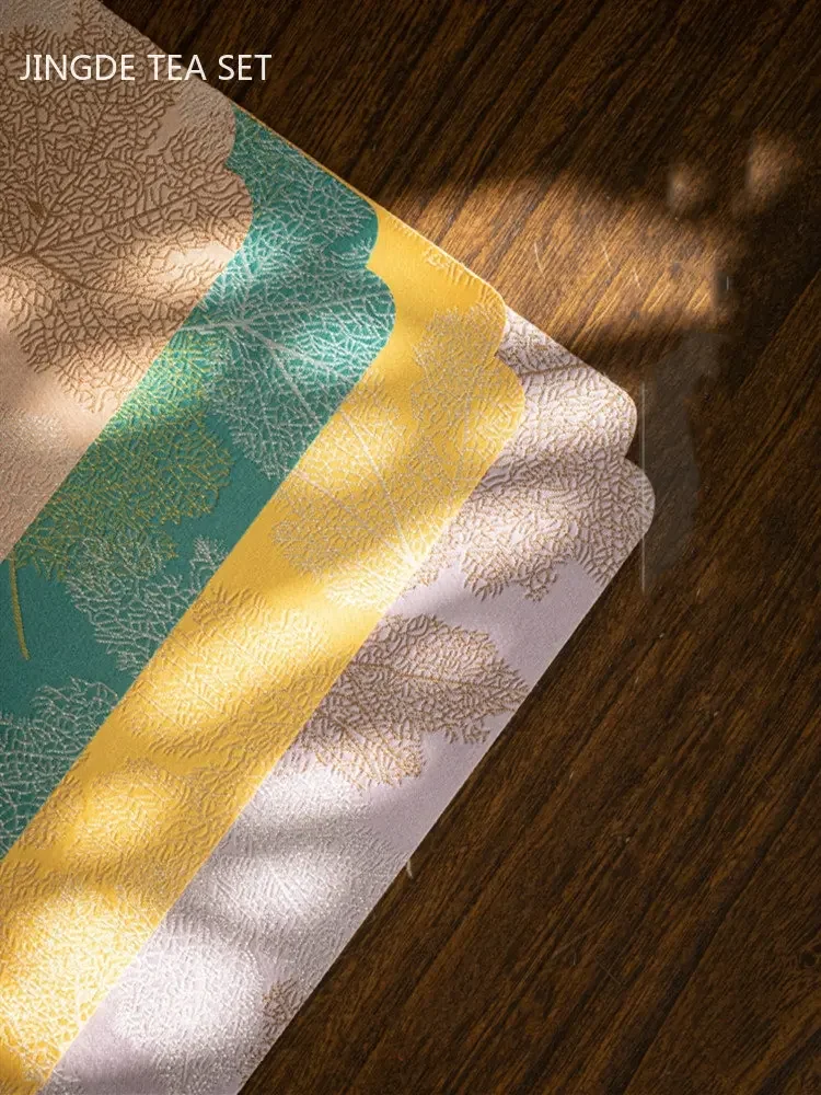 Chinese Style Waterproof Dry Tea Towel High Grade Cloth Art Teapot Mat Zen Tea Table Decoration Supplies Teaware Accessories