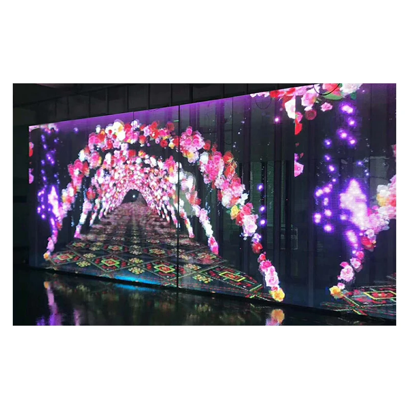 

P3.91-7.82 Indoor full-color LED curtain display stage background LED mesh transparent video wall screen