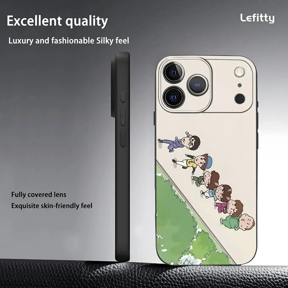 Adorable Anime-Inspired Black Frosted Soft Phone Case