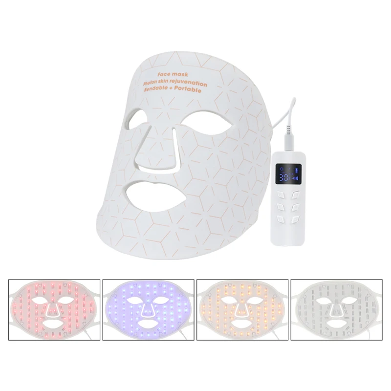 LedMaskFaceLightTherapy4ColorsPhotonBeautyDeviceFacialLed