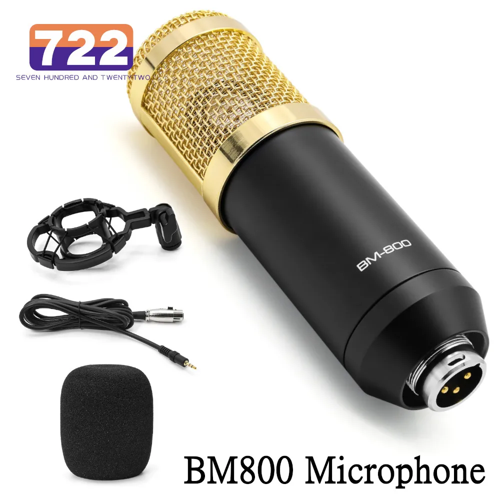 Bm800 Condenser Microphone Professional Bm 800 Microphone For Computer Pc Ktv Radio Broadcasting Singing Recording Bm-800 - Microphones picture