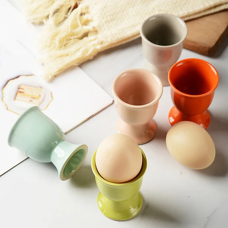 Ceramic Egg Cup Holders Creative Serving Cups for Home Egg Base Cup Breakfast Banquet Dinner Eggs Decor Supplies Kitchen Gadgets