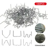 100PCS 0.6/0.8mm Hot Stapler Staples For Car Bumper Hot Stapler Welding Soldering Tools Plastic Welder Automotive Repair Kit 1