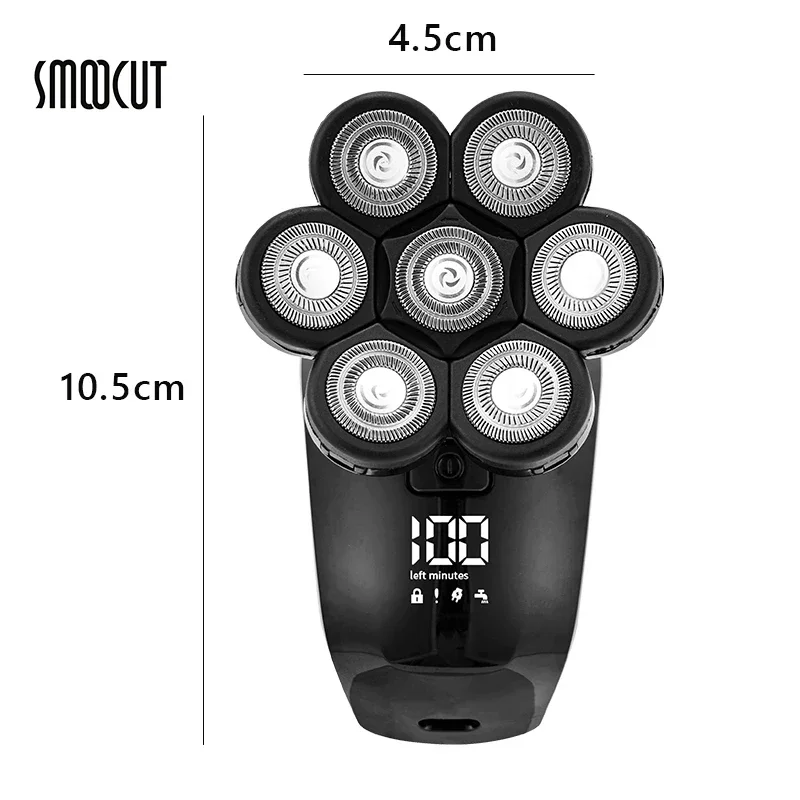 Electric Shaver SMOOCUT Shaver For Men 7D Independently 7 Cutter Floating Head Waterproof USB Charge