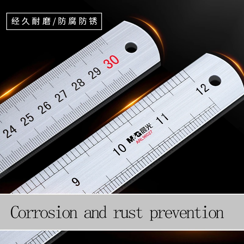 Precision Aluminum Alloy Ruler - Versatile Multi-Standard Measuring Tool