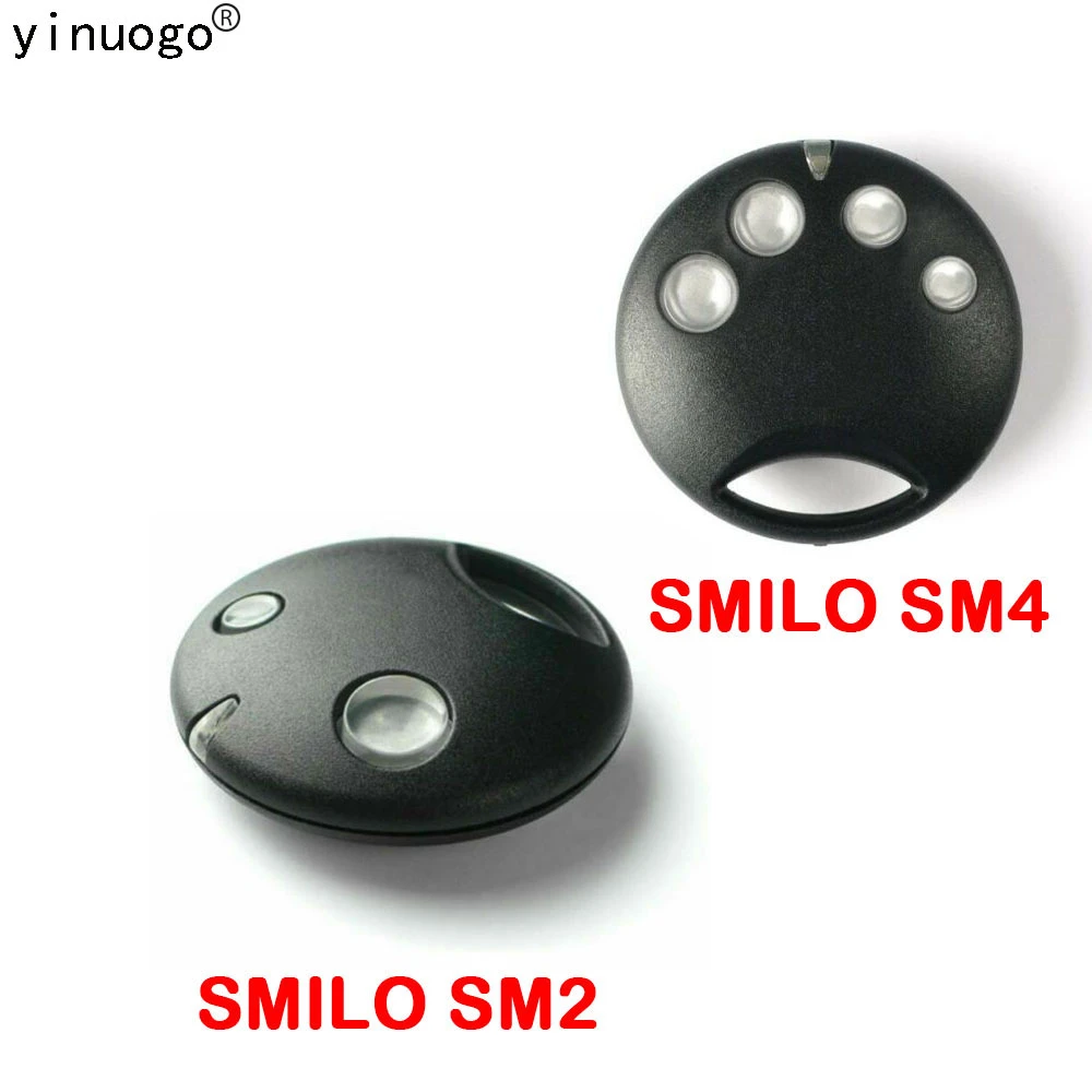 SMILO SM2 SM4 Remote Control 433mhz 2 4 Channel Garage Door Remote Control Handhled Transmitter Rolling Code Duplicator electric door latch