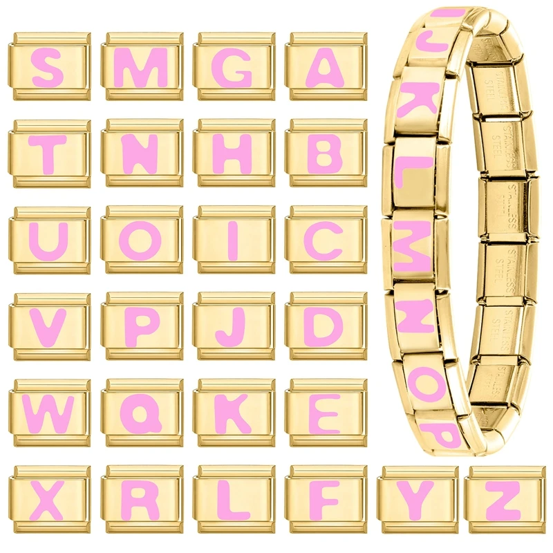 Y2K Gold Charm 26 Compatible with English Christmas Gifts