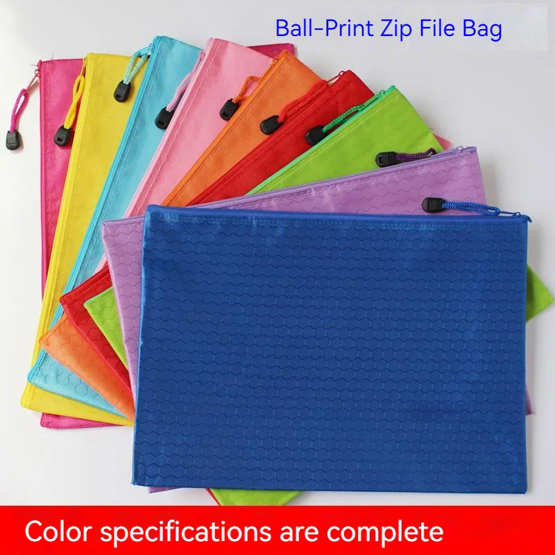 

5/10pcs A4 Document Storage Bag Zipper File Folder Colorful Business Office Archive Bag Large Capacity Data Briefcase File Bags