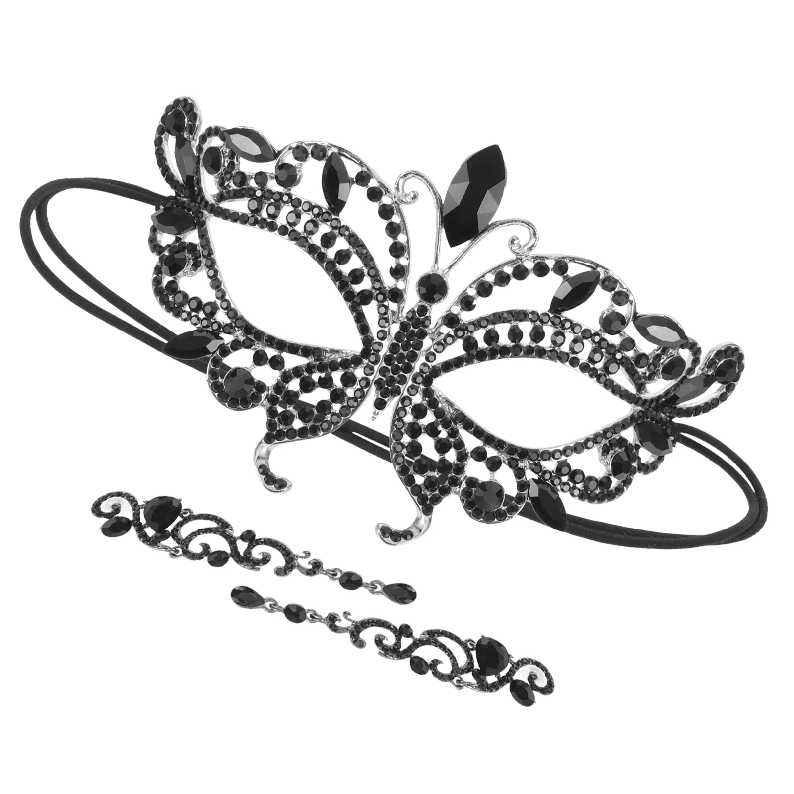

Halloween Masks Rhinestone Earrings Diamond Masquerade Women Alloy Cosplay Women's