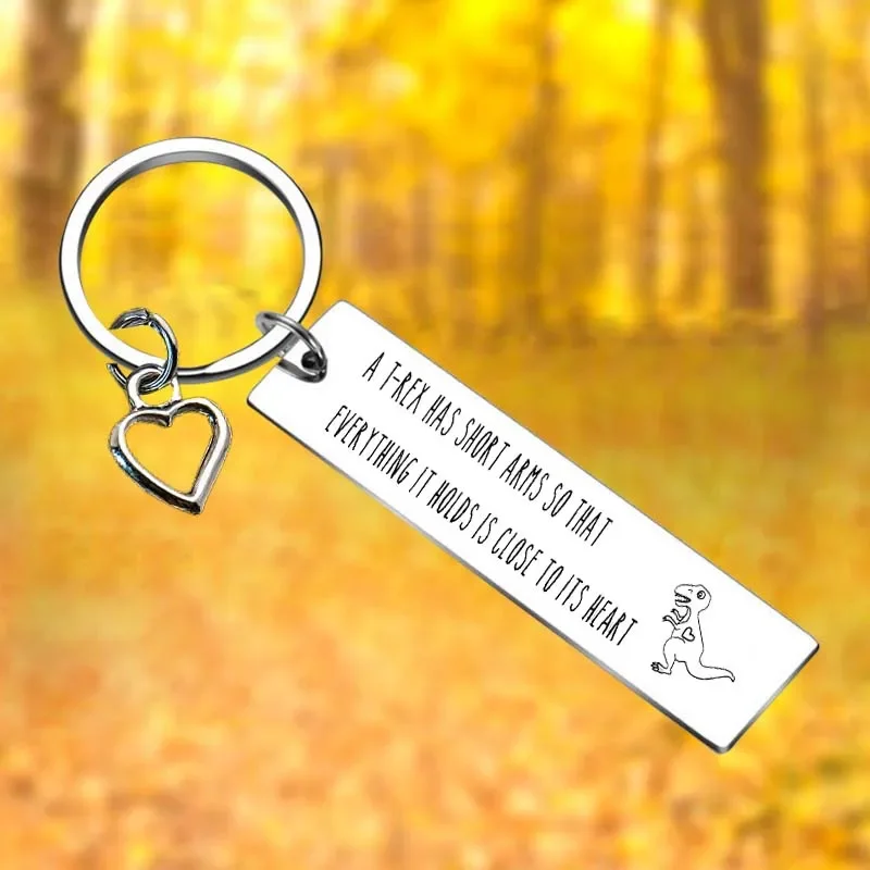 

Inspirational Dinosaur Keychain Family Friends Gift Key Chain Pendant Jewelry