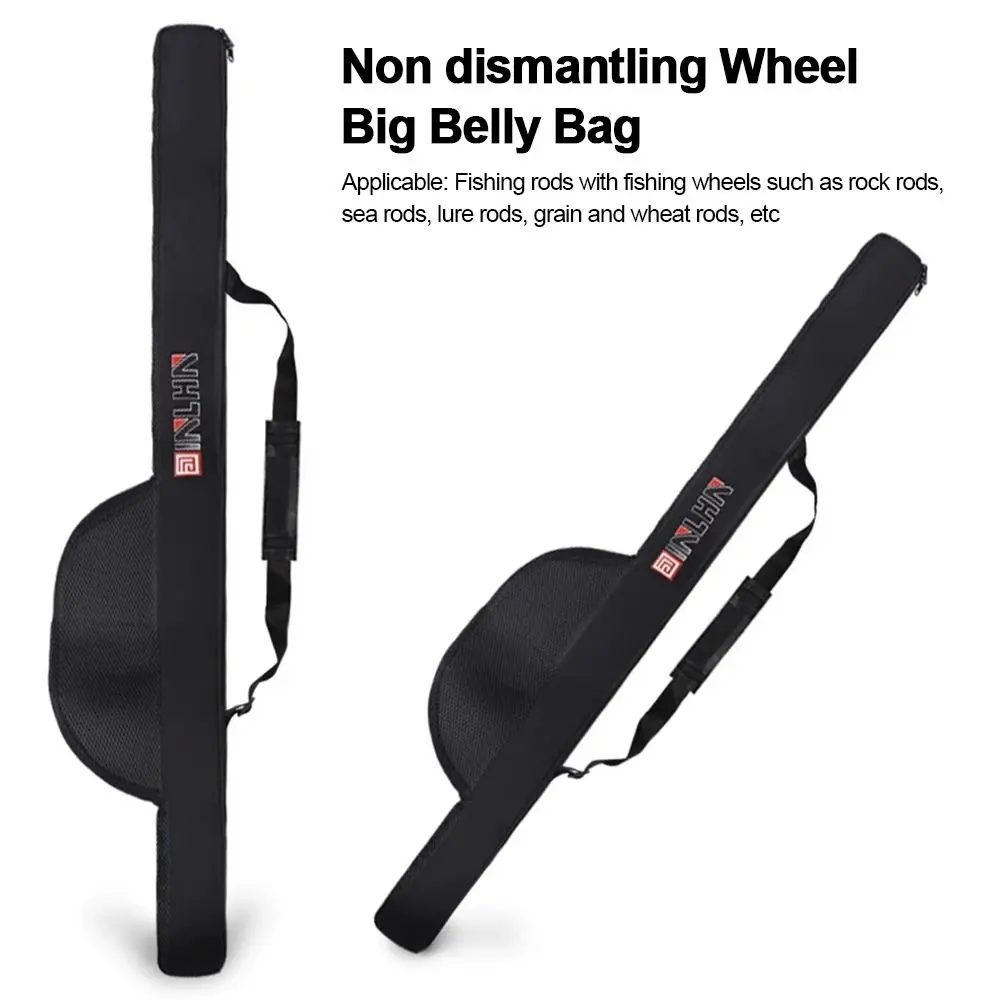 New Portable Fishing Rod Bag With Shoulder Strap Folding Fishing Pole Reel Bag 118/128cm Fishing Pole Case Fishing Organizer