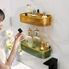 Punch-free Bathroom Shelf Shelves Wall Mounted Shampoo Storage Rack For Kitchen Holder Square Acrylic Bath Organizer Accessories 4