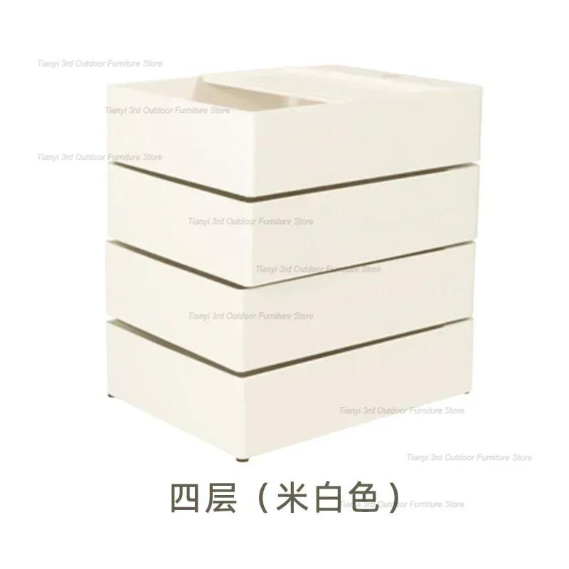 Nordic 360 Rotating Bedroom Movable Nightstand Simple Cream Style Desk Locker Cosmetic Storage Side Cabinet Home Furniture