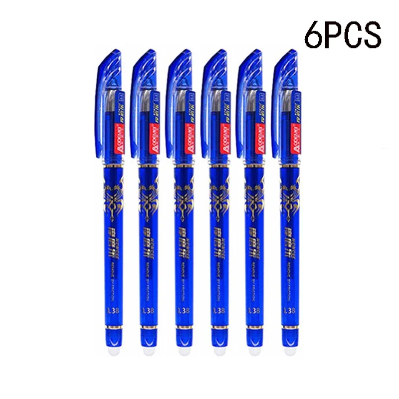 6pcs blue pen