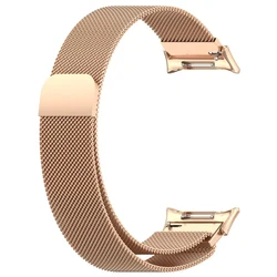 Milanese Loop Magnetic Metal Strap for Smartwatch - Stainless Steel Wristband (Rose Gold)