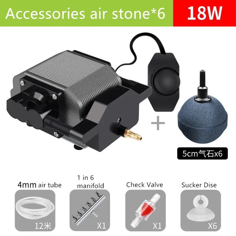 

Ultra Silent Air Compressor Small Design Powerful Air Pumps 18w Aquarium Accessories For Fish Farming Pond Seafood Restaurant