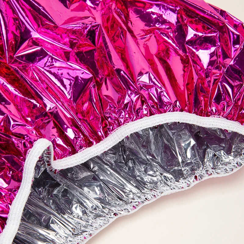 3/6pcs Rose Shower Cap Heat Insulation Aluminum Foil Insulation Hat Elastic Bathing Cap for Women Hair Perm Tool Barber Shop 4