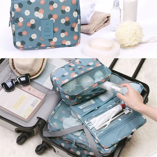 Hook Sminkzsákok Nők Utazási Kozmetikai Mosás Tasak Vízálló Piperecikkek Tároló Táska Ladies Szükséges