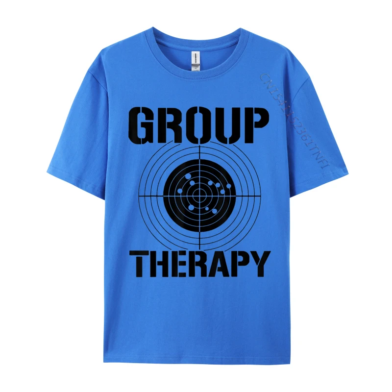 Group Therapy Printed Top T-shirts for Men 100% Cotton Thanksgiving Day Tops & Tees Geek Tops Tees Short Sleeve Loose Crewneck Group Therapy blue