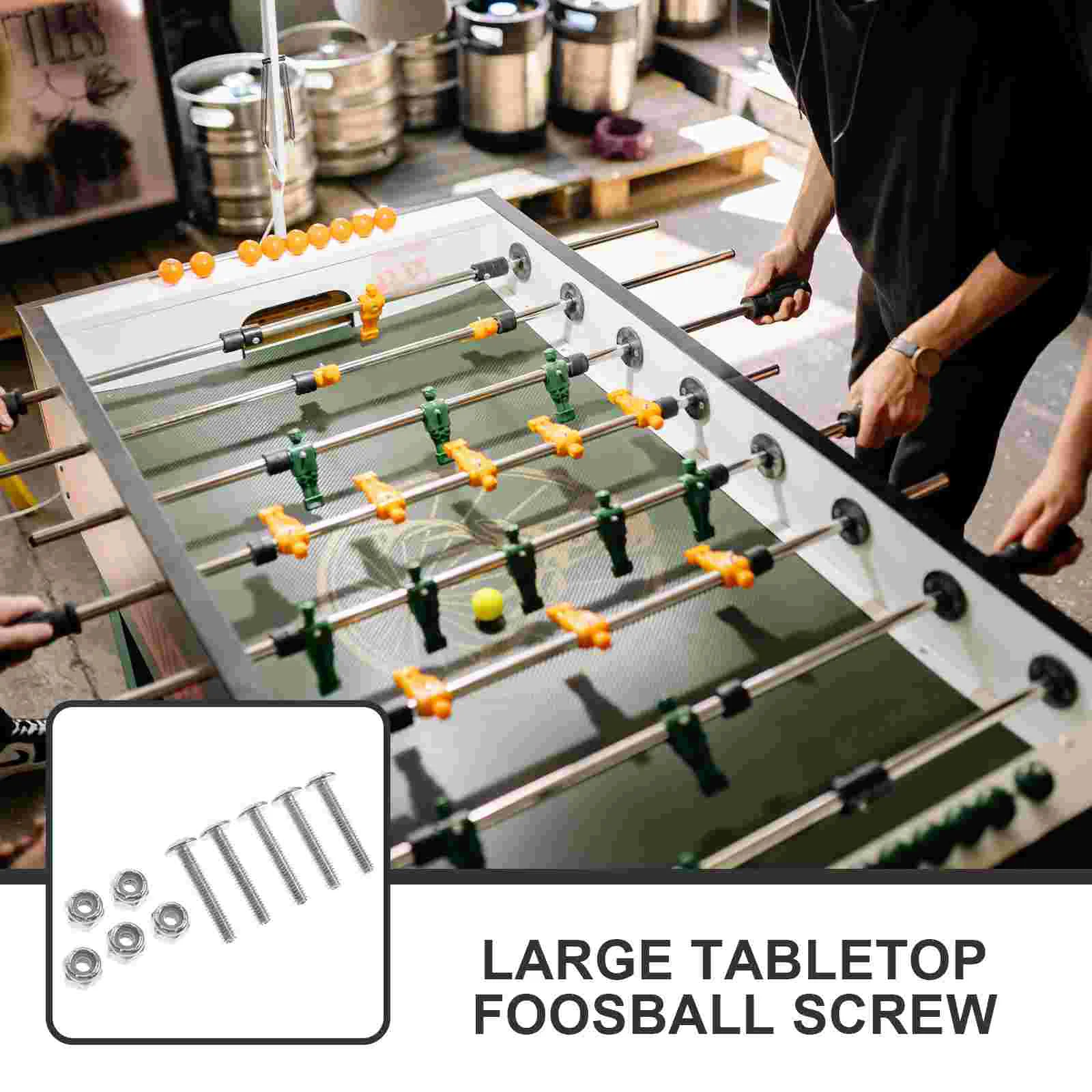 12 Pcs Foosball Table Replacement Screws Nuts Metal Fixing Fastener Soccer Tables