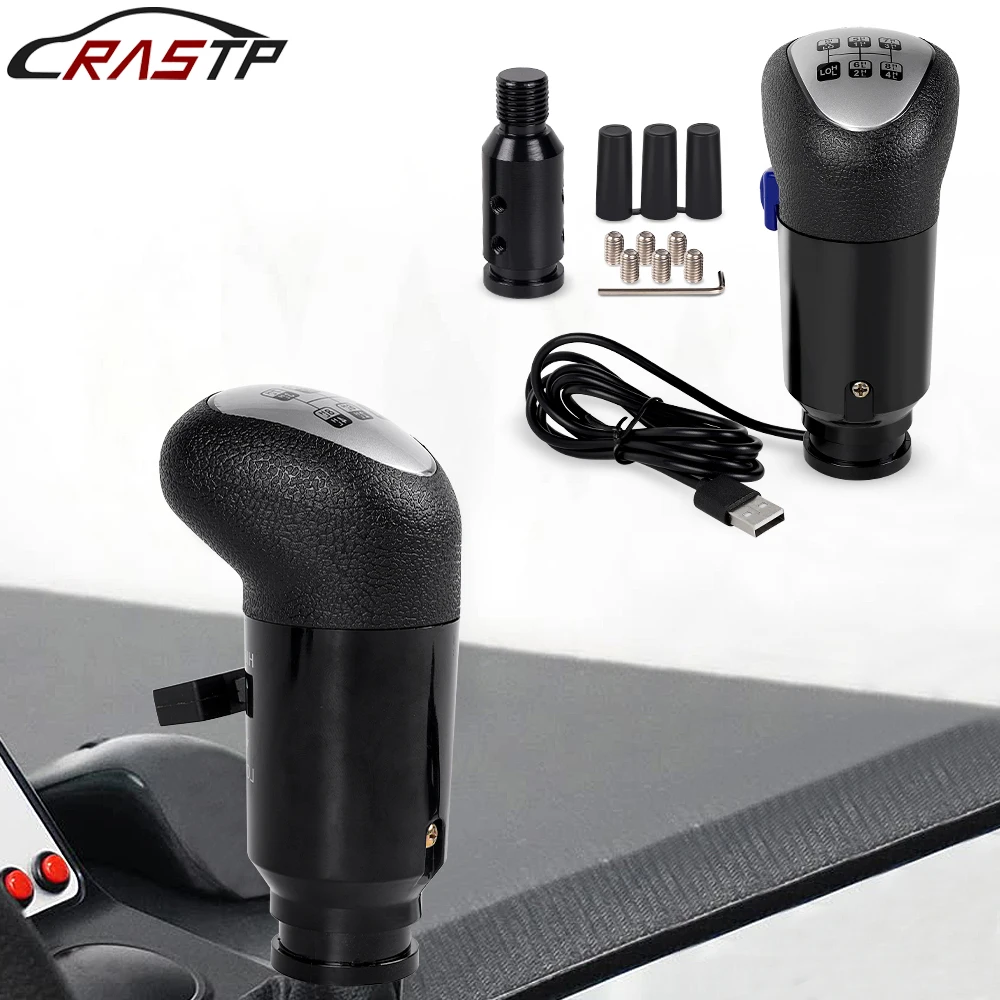 RASTP-USB Euro Truck Simulator PC Shifter Gearshift Knob For ATS&ETS2 Games Compatible With Logitech G29 G27 G25 G920 SFN190-BK