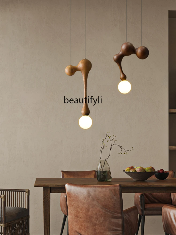 

Creative Art New Chinese-Style Chandelier Advanced Wood Carving Restaurant Bar Bedroom Bedside