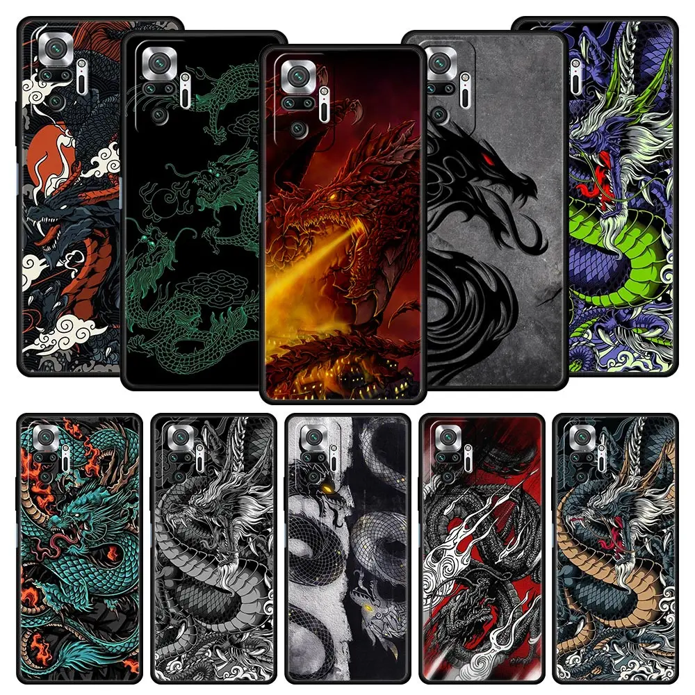Black Dragon Design Phone Case - Sleek Protective Cover