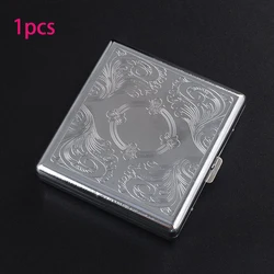 Compact and Sleek Metal Cigarette Storage Case - Holds Up to 20 Cigarettes (1pcsFlower of wealth)